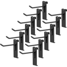 12 Stück Metallgitterhaken, Wandhaken mit verdickter Pedalkonstruktion, gebogenem Eisenverschluss und runder Kappe