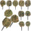 Miniature Simulation Bush Cluster 12pcs Plastic Shrub Tufts Mixed Autumn Green 1