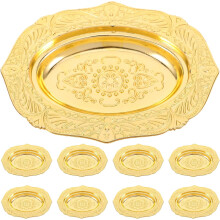 12-teiliges Dessertteller-Set, goldfarben, elegantes europäisches Design, ästhetisch und praktisch, vielseitig einsetzbar