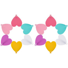 12 herzförmige Eisenhaken, bohrfreies Design, Organisationsgürtel, verschiedene Farben, elegante Wandhaken