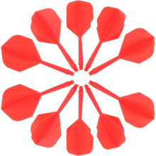Eixos e voos de dardo de plástico integrados de 12pcs pequenos hastes curtos