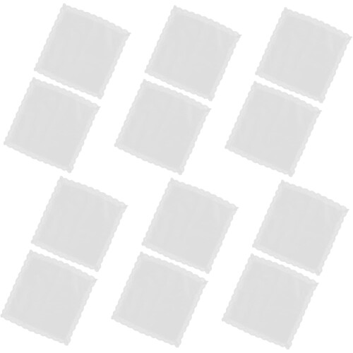 Toalhos de algodão quadrado para mulheres 12pcs branco com bordas de renda