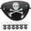 12pcs Blindfold Eye Mask Skeleton Eye Patch Skull Design Eye Patch One-eye Pirate Eye Patch Pirate Deco 1