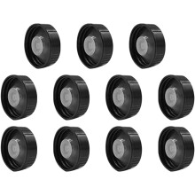 Lot de 12 bouchons à vis pour bouteilles de vin en plastique, alliant style et sécurité.