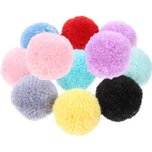 12pcs Coloridos Pom Pom Bolas de Pom DIY fornecimentos de ofício Bolas de poliéster macias