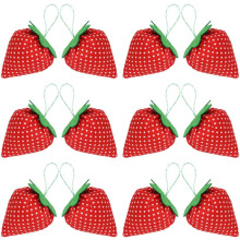 Ensemble de 12 coussins à épingles en forme de fraise, porte-épingles à broder et à coudre en tissu doux
