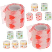 12 Rollen selbstklebende Hundebandage, elastisches Vlies, hautfreundlich, atmungsaktiv, Schutzband