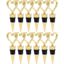 12 PCs Vinho Stoppers Sealing Stoppers Liga em forma de coração criativa única fácil