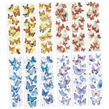Vintage borboleta scrapbooking papel 12 folhas de conjunto de animais de estimação Glitter fundos decorativos