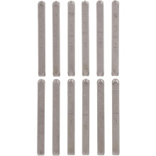 12pcs coração em forma de selo aço punch set para artesanato de couro DIY ferramentas de estampagem de metal