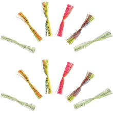 12pcs saias de isca de pesca de silicone saias resistentes a lágrimas saias de substituição de spinnerbait multi-cor