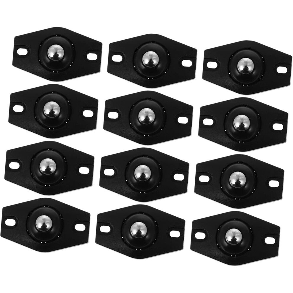 12Pcs Self Adhesive Paste Pulley Caster Wheels 360 Degree Rotation Mini Swivel Sticky Caster Wheels 5455468170157