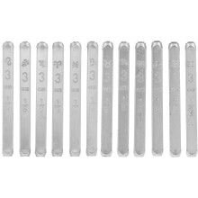 Ensemble de 12 poinçons à estamper en métal de 3 mm, outil de marquage en acier pour la fabrication de bijoux et d'objets en cuir.