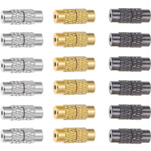 120pcs Fivelas de parafuso para jóias DIY, colar de latão e conectores de pulseira, multi-cor