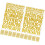 12pcs DIY autocolantes alfabeto número autocolantes 0,8-1,6 polegadas impermeáveis folha de ouro carta decals 1