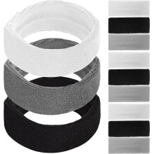 12pcs Fitness Headband para mulheres elásticas Sweat Wraps Workout Headbands