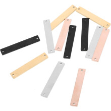 12pcs de aço inoxidável cão nome estampação etiquetas para artesanato de bricolagem, retangular pet id encantos conjunto