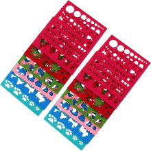 Ensemble de 14 gabarits réutilisables en feutrine de laine pour feutrage à l'aiguille et autres loisirs créatifs. Moule pour appliqués.