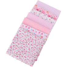 Pacchetto di tessuti di cotone patchwork fatti a mano, tessuto di cotone floreale rosa chiaro