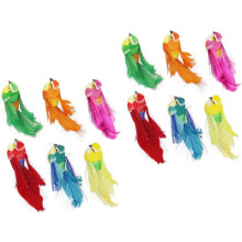 12-teiliges Vogel-Dekorationsset, farbenfrohe Vogelmodelle mit Clip-Design, realistische und elegante Schaumstoffkonstruktion