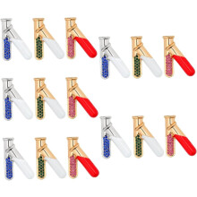 15pcs Broche do tubo de teste Lovely Ciência Pin Joias Broche delicado terno ocidental festa vestindo rótulo da forma do tubo de teste