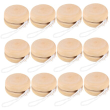 12pcs DIY pintura de madeira Yo Yo bolas para grafiti criativo para diversão e brinquedos portáteis