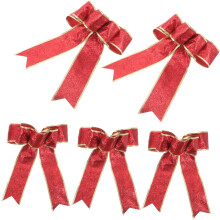 15 große Glitzer-Schleifen aus Schleifenband, Weihnachtsschleifen, Schmuckschleifen, DIY-Bastelzubehör