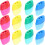 12pcs Manual Double Hole Pencil Sharpener Comfortable Grip, Plastic Handheld Sharpener in Assorted Colors 1