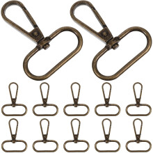 15pcs DIY liga de zinco lagosta fechos fivelas giratórias 3.2cm largura interna antiga bronze chaveiro fechos