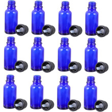 15pcs garrafas de vidro de óleo essencial garrafas de gota cosmética para tampa vazia de viagem