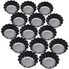 14 moules à tartelettes aux œufs en fonte robuste avec cannelures, démoulage facile