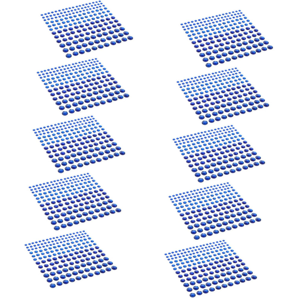Hkhbjs 15Sheet Acrylic Self Adhesive Rhinestone Stickers Jewels Sticker