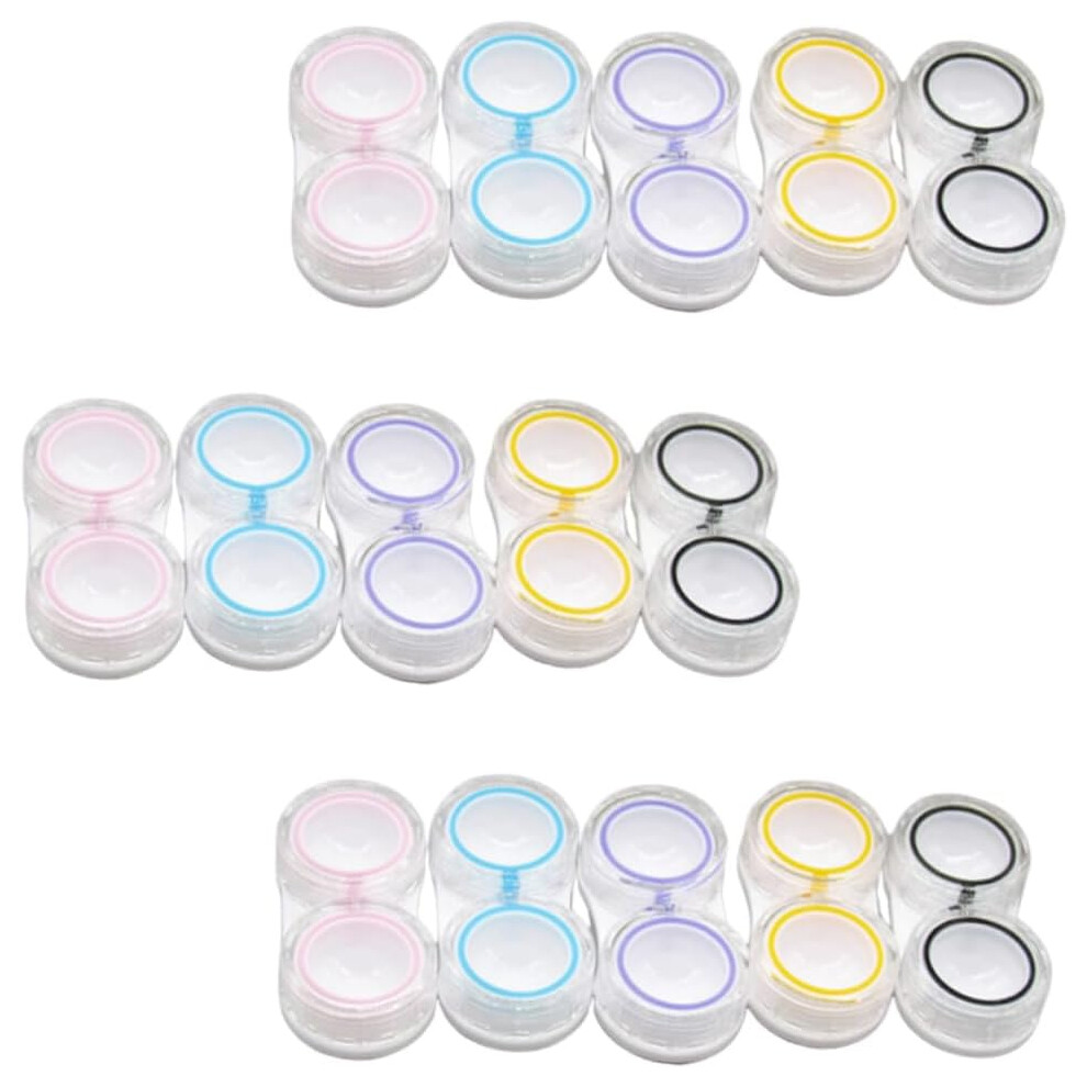 Hkhbjs 15Pcs Leak Lense Box Dual Storage Case Lense Organizer For Contact Lens Storage Portable Container For Daily Use