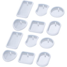 12pcs molde de resina silicone epóxi molde encanto fazendo DIY pingente