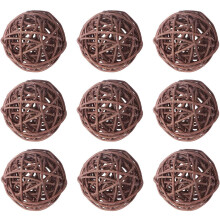 15 stk. hengende vinstokkball DIY håndverk dekorativ ball 5 cm vinstokkmateriale slitesterkt kreativt enkelt hengende dekorasjon