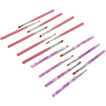 15-teiliges Maniküre-Nagelkunst-Zeichenstift-Set mit Pinsel und Designwerkzeugen