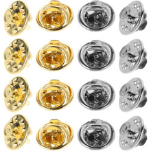30 conjuntos borboleta embreagem pino traseiras metal gravata tack lapel pino fechaduras broche segurança traseiras
