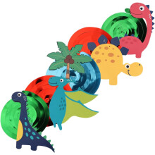 Dinosaurie och vacker spiral 30 st hängande dekorationer blandade färger pappersmaterial