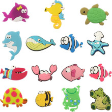 15 Stück magnetische Kühlschrankmagnete mit Cartoon-Motiven, Silikonaufkleber, verschiedene Designs, farbenfroh, schützend