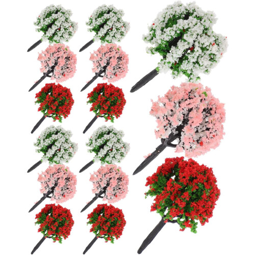 15pcs Miniature Model Trees Landscape Plant Decor Sand Table DIY Model Train Scenery Architecture
