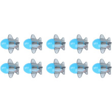 15-teiliges Set manueller Bleistiftspitzer in Flugzeugform, Kunststoffspitzer mit einem Loch