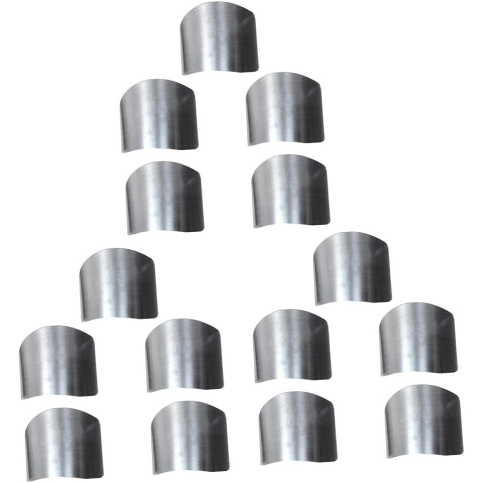 Hkhbjs 15Pcs Stainless Steel Finger Protector Hand Guard For Cutting Vegetables Kitchen Tool