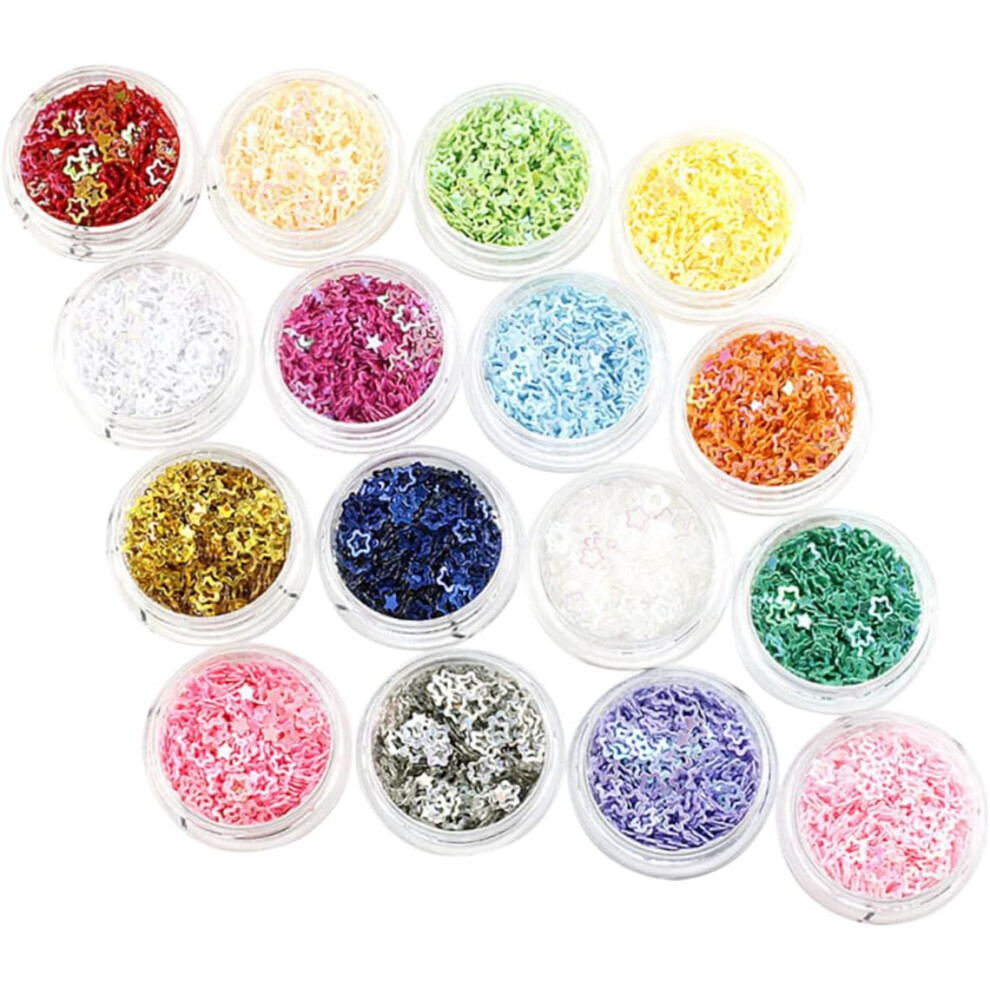 Hkhbjs Nail Glitter Nail Art Sequins 16 Boxes Fine Holographic Flakes Festival Makeup Accessories Diy Manicure Decorations