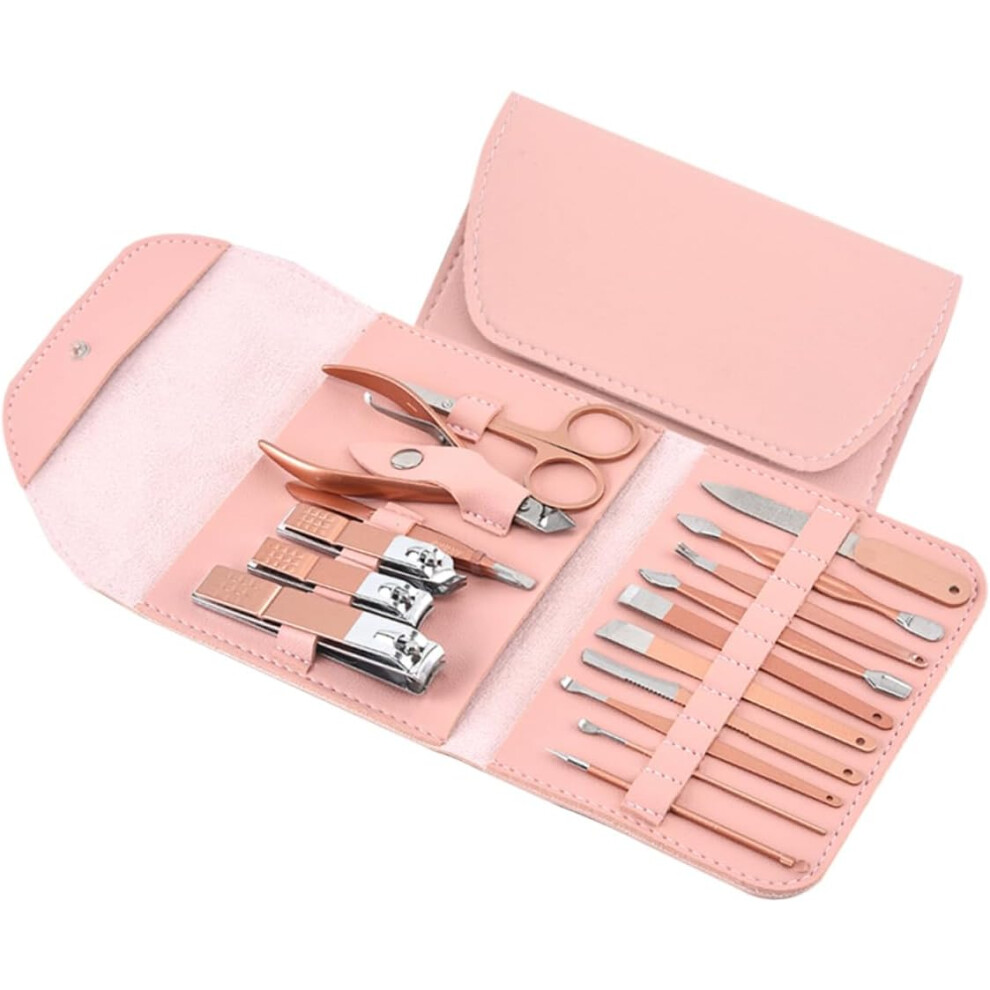 Hkhbjs Gold 16Pcs Nail Clippers Set Rose Nail File Manicure Tools For Pedicure Care At Home