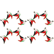 Pin de broche de metal 16pcs Paz Pin de pomba Badge de pássaro terno de noivo de lapela de pomba Broche animal bonito Badge animal