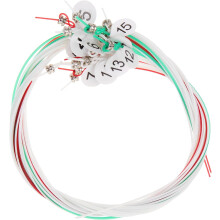 15-teiliges Harfensaiten-Set aus Nylon, Lyra-Saiten-Set, Musikinstrumentenzubehör, klangvoller Oberton, leicht zu transportieren, geringes Gewicht