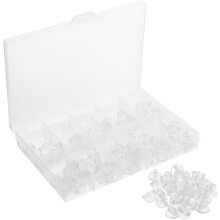 150pcs bloqueio Pin traseiras Broche de borracha traseiras para chapéu gravata nome etiqueta Pin fechaduras flexíveis caixa de armazenamento