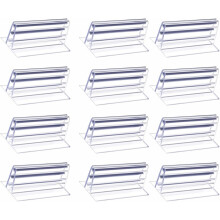16 soportes de PVC para protectores contra estornudos, separadores de productos para supermercados, letreros informativos y soportes.