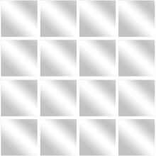 16pcs Frameless Mirror Tiles Acrylic Mirror Tile Square Shape Silver Color Safer Than Glass Easy Installation