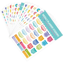 16 Folhas Planificador Adesivos para Diário Diário e Diário Scrapbook Decorativo DIY Planificador Acessórios